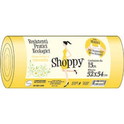SACCHI NU SHOPPY C/MANIGLIE 52x70cm (52x54cm) PROFUMATI 15pz CAMOMILLA