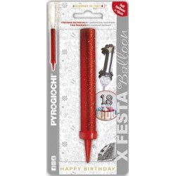 CANDELOTTO FESTA + PALLONCINO MYLAR N°1 H.13cm