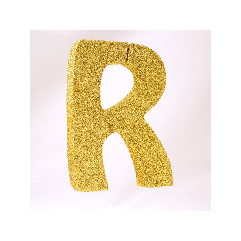 LETTERA POLISTIROLO GLITTER ORO mm120x90 R