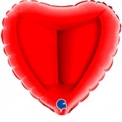 PALLONE MYLAR 4'' MINI SHAPE CUORE ROSSO