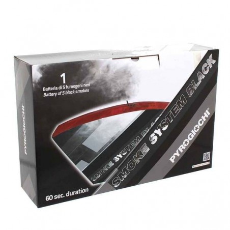 FUMOGENI BATTERIA DI 5 SMOKE SYSTEM NERI 1 MINUTO