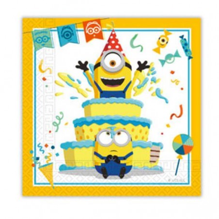 TOVAGLIOLI 33x33 MINIONS TORTA 20pz