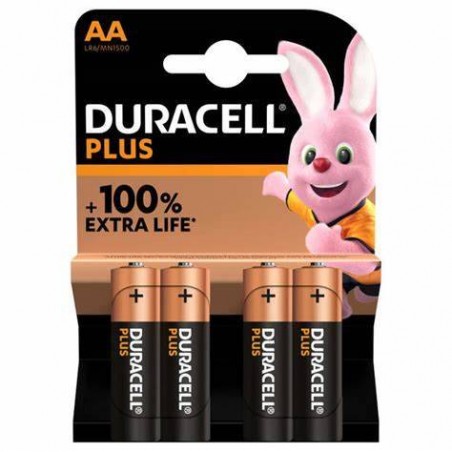 BATTERIE DURACELL PLUS 100 AA STILO 4pz