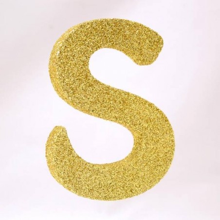 LETTERA POLISTIROLO GLITTER ORO mm120x90 S
