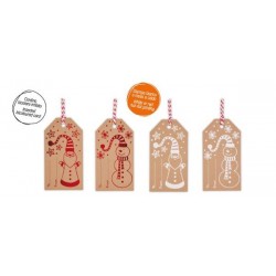 SEGNAPACCO FUSTELLATO C/FILO NATALIZIO ass.ti 100pz