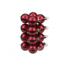 PALLINE VETRO ø57mm ROSSO OPACO 16pz