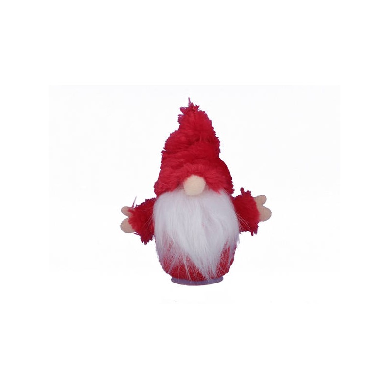 BABBO NATALE TESSUTO IN PIEDI ROSSO H 8cm 8pz