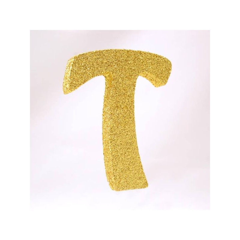 LETTERA POLISTIROLO GLITTER ORO mm120x90 T