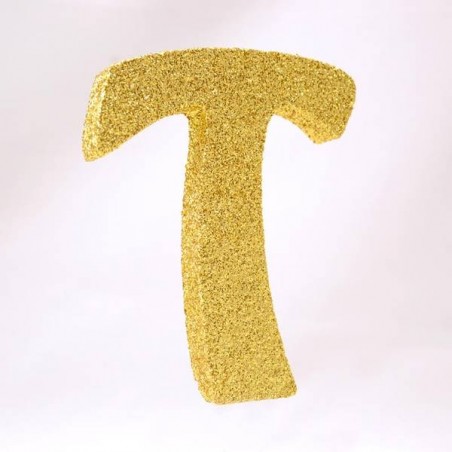 LETTERA POLISTIROLO GLITTER ORO mm120x90 T