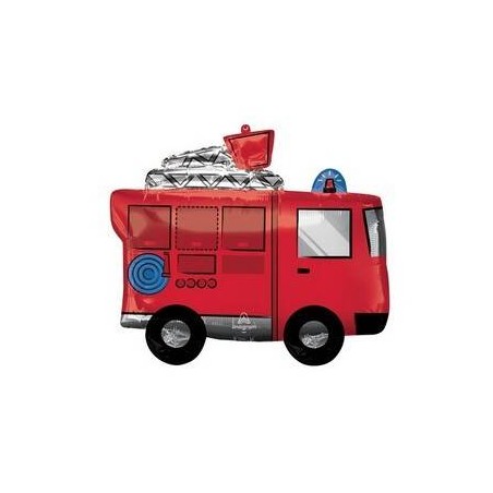PALLONE MYLAR S/SHAPE CAMION POMPIERI 66x55cm