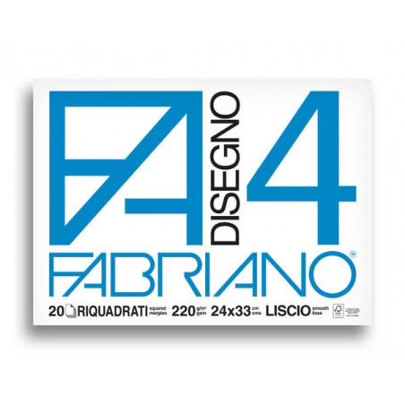 ALBUM FABRIANO C/ANGOLI F4 24x33cm 20fg 220gr RIQUADR.