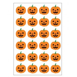 ETICHETTE ADESIVE CHIUDIBUSTA ZUCCA HALLOWEEN ø3cm 240pz