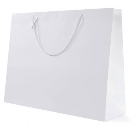 SHOPPER CARTA KRAFT CON TAG & FORO 16+8x14cm BIANCA