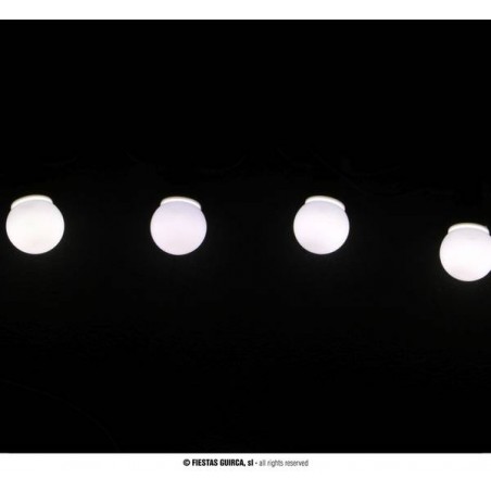 LUCE DA ESTERNO GHIRLANDA 10 LAMPADINE BIANCHE IP44