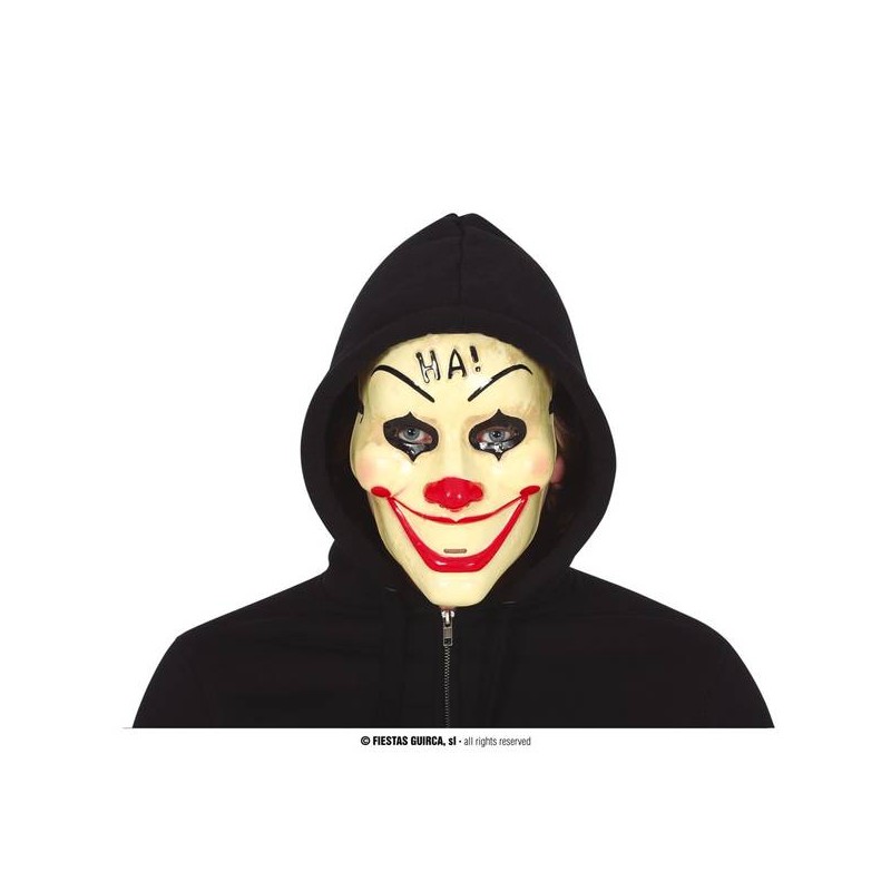 MASCHERA PAGLIACCIO HA! IN PVC