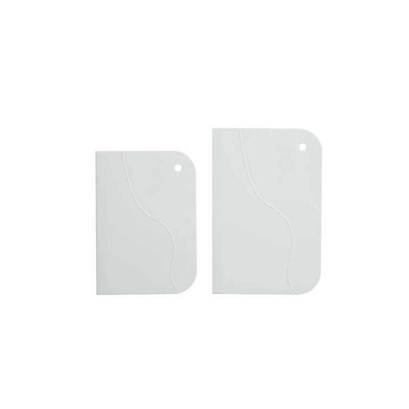 SET 2 SPATOLE LISCE IN PLASTICA 12x8,3cm - 13,5x9,2cm