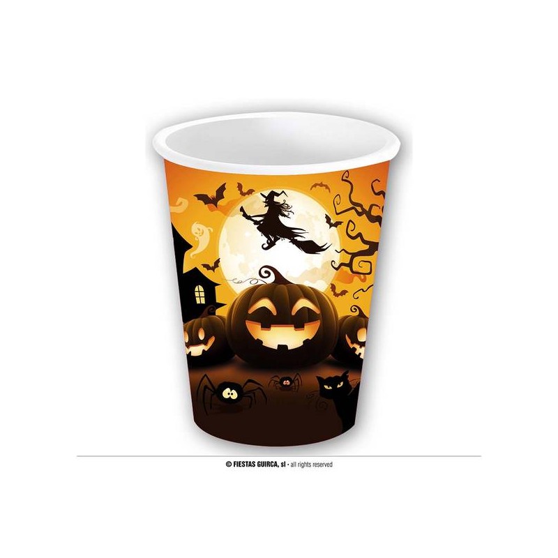 BICCHIERI CARTA 240ml ZUCCA E STREGA 6pz