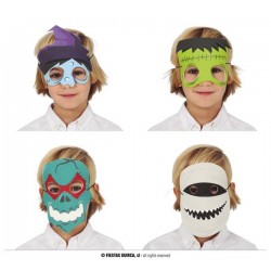 MASCHERE HALLOWEEN ASSORTITE 4 DISEGNI IN EVA 1pz