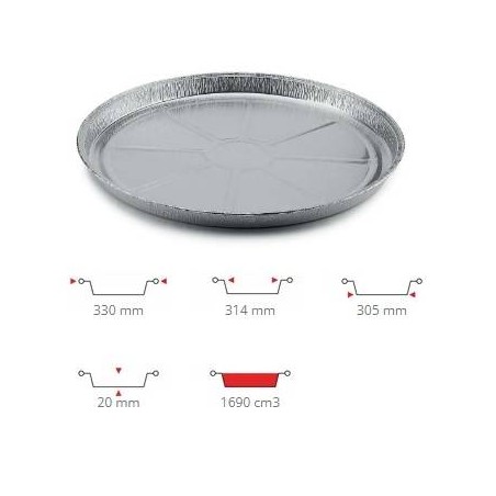 TEGLIA ALLUMINIO TONDA C14G 50PZ CONTITAL