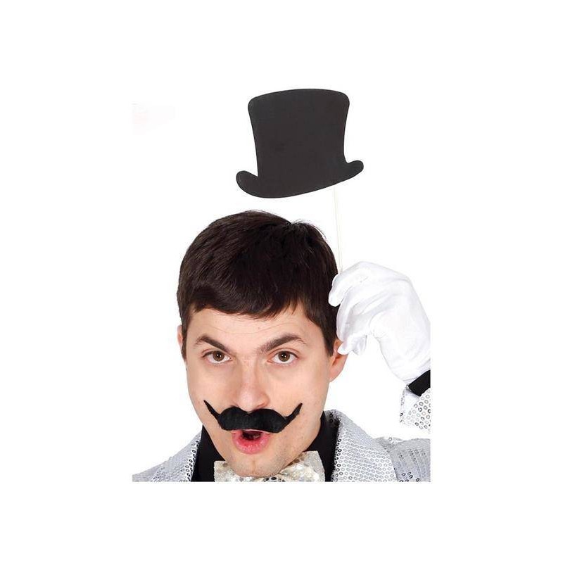 PHOTO BOOTH CAPPELLO CON BASTONCINO 10cm 6pz