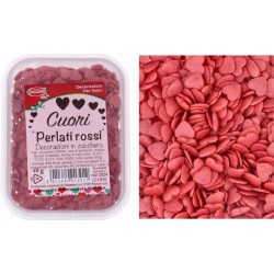 CUORICINI PERLATI ZUCCHERO 40gr ROSSI