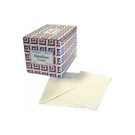 BIGLIETTO + BUSTA 14x9cm OPALINA EXTRA BIANCO 100pz