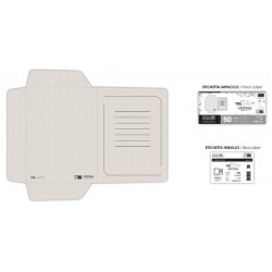 CARTELLA PORTADOCUMENTI ECO 3 LEMBI 245x330mm 180gr VINTAGE GRIGIO FSC 50pz