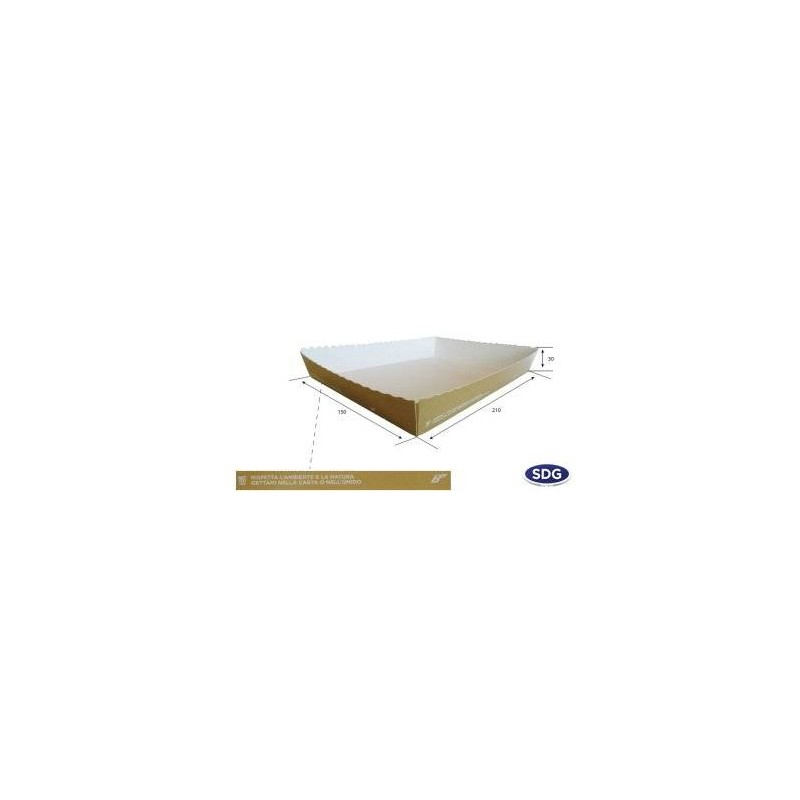 VASSOIO FAST FOOD AVANA 21x15x3cm 50pz BIO COMPOSTABILE 630-65