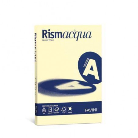 CARTA A4 200gr RISMA COLOR 50fg GIALLO CHIARO 07