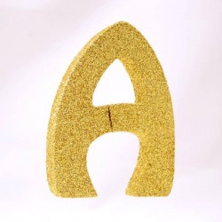 LETTERA POLISTIROLO GLITTER ORO mm120x90 A