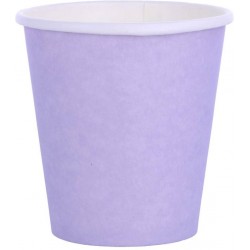 BICCHIERI 270cc CARTA BIODEGRADABILI LILLA 25pz