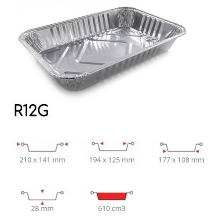 TEGLIA ALLUMINIO 2/3 PRZ BASSA 100pz R12G CONTITAL