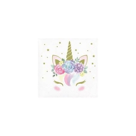 TOVAGLIOLI  25x25cm UNICORNO BABY 16pz