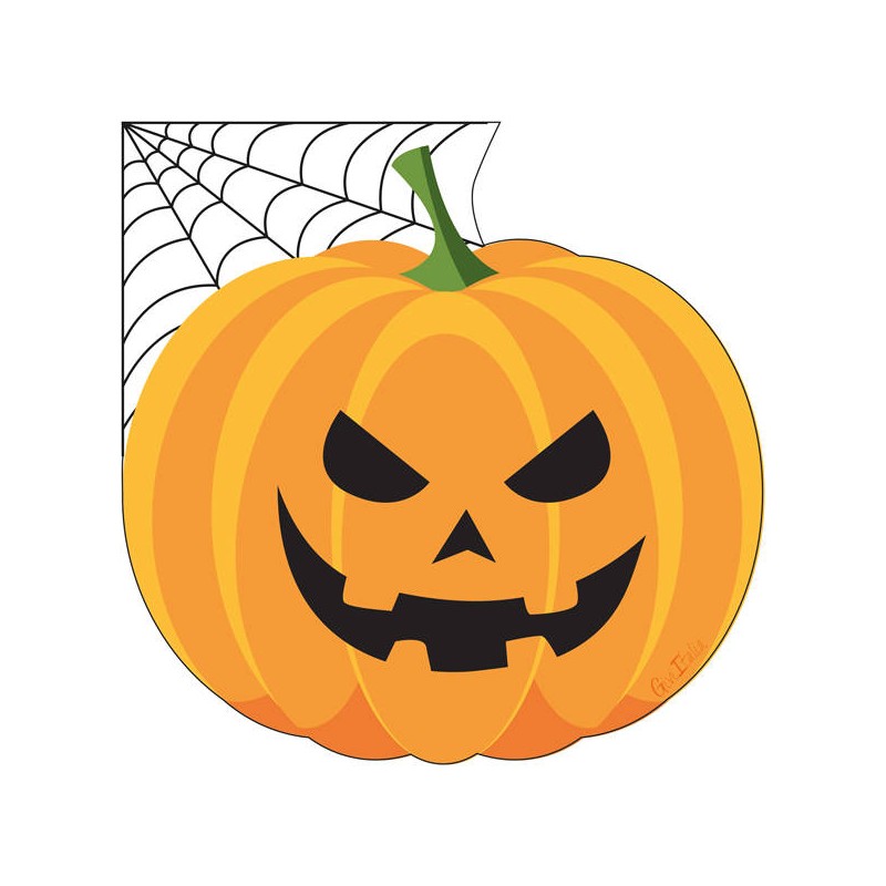 TOVAGLIOLI 33x33 SAGOMATI PUMPKIN HALLOWEEN 16pz