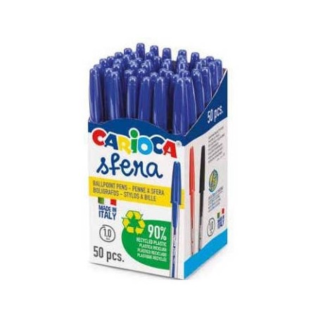 PENNA SFERA ECO FAMILY 50pz BLU CARIOCA