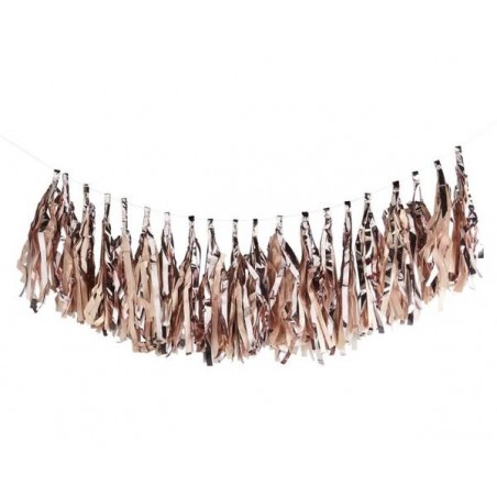 GHIRLANDA CON NAPPE ORO/ROSA 3mt