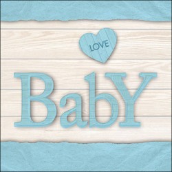 TOVAGLIOLI 33x33 BABY LOVE CELESTE 20pz