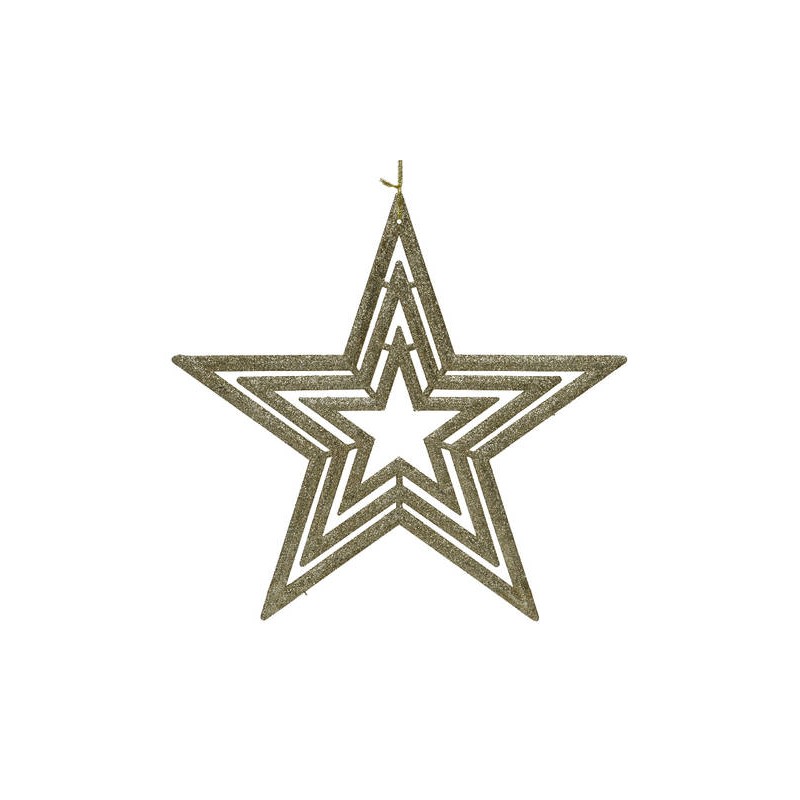 STELLA GLITTER CHAMPAGNE C/APPENDINO PVC ø37,5cm