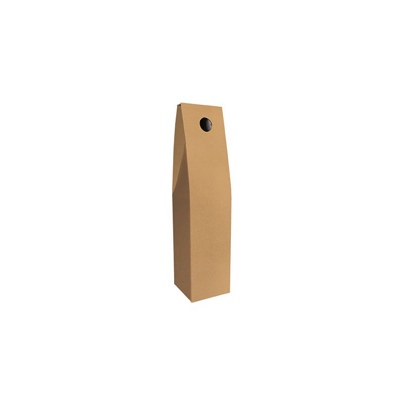 SCATOLA PORTA 1 BOTTIGLIA STICK 9x9x38cm AVANA