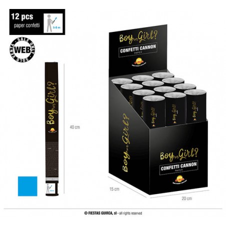 SPARA CORIANDOLI BLU E ORO IT'S A BOY OR A GIRL