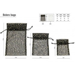 SACCHETTI ORGANZA BOLERO BAGS 15x25 10pz 6301-NERO