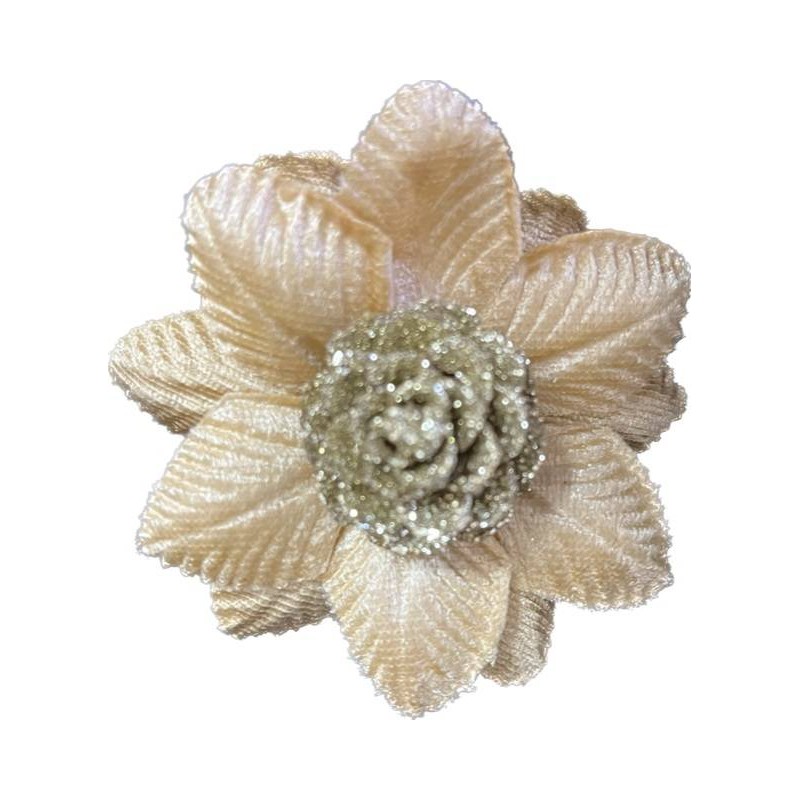 FIORE STELLA CON PIGNA ORO ø8cm ORO 3pz