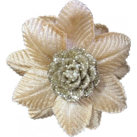 FIORE STELLA CON PIGNA ORO ø8cm ORO 3pz