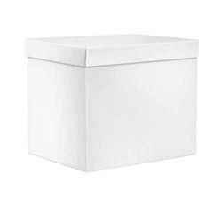 SCATOLA F/COPERCHIO LINEA 1200 38,5x30x33cm BIANCO PERLA PORTATA 10kg