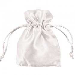 SACCHETTI ORGANZA SATIN BAGS 12X17 10pz STAR A-BIANCO
