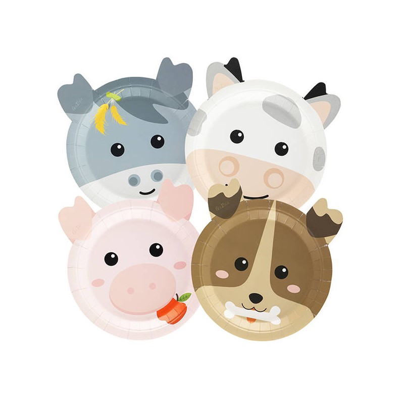 PIATTI HAPPY FARM DISEGNI ASSORTITI 18cm 8pz