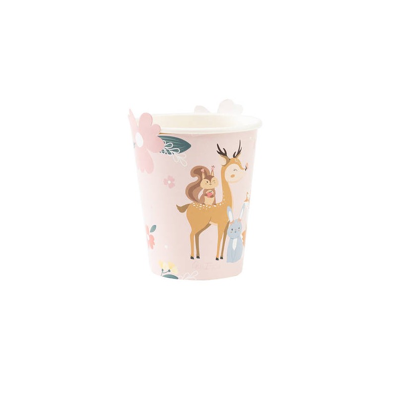 BICCHIERI 250cc HAPPY FOREST SAGOMATI 8pz