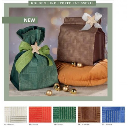 SACCHETTO GOLDEN LINE ETOFFE PATISSERIE 23,5+11,5+11,5x50cm 10pz 12-ROSSO