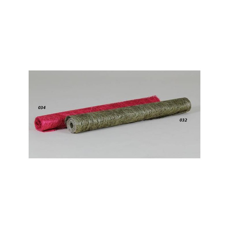 BOBINA RETE TELATA SISAL cm50x4,50mt COL.34 METAL ROSSO
