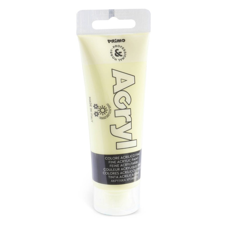 TUBETTO COLORE ACRILICO PASTELLO 75ml GIALLO LIMONE 212 PRIMO